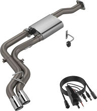 Load image into Gallery viewer, QTP 15-18 Ford F-150 CC/EC Standard Bed 304SS Screamer Cat-Back Exhaust w/3in Tips
