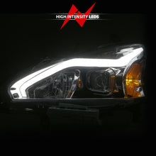 Load image into Gallery viewer, ANZO 13-15 Nissan Altima (w/o Factory HID Bulbs) Projector Headlights - w/ Light Bar Chrome Housing
