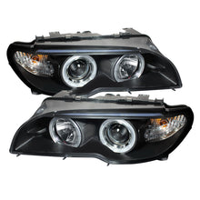 Load image into Gallery viewer, Spyder BMW E46 3-Series 04-06 2 DR Projector Halogen Model- LED Halo Blk PRO-YD-BMWE4604-2DR-HL-BK

