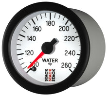 Load image into Gallery viewer, Autometer Stack 52mm 100-260 Deg F 1/8in NPTF Male Pro Stepper Motor Water Temp Gauge - White
