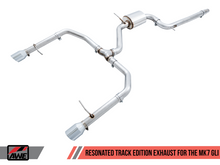 Load image into Gallery viewer, AWE Tuning 18-21 Volkswagen Jetta GLI Mk7 Track Exhaust - Chrome Silver Tips (Fits High-Flow DP)
