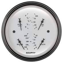 Load image into Gallery viewer, AutoMeter Gauge Quad 3-3/8in. 0 Ohm(e) to 90 Ohm(f)Elec Old Tyme White
