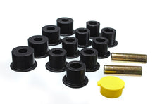 Load image into Gallery viewer, Energy Suspension 6/86-97 Nissan 720 &amp; Hardbody Pickup 2WD Black Rear Leaf Spring Bushing Set
