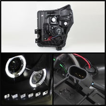 Load image into Gallery viewer, Spyder Ford Super Duty 11-15 Projector Headlights LEDHalo DRL Blk High H1 Low 9006 PRO-YD-FS11-HL-BK
