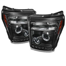 Load image into Gallery viewer, Spyder Ford Super Duty 11-15 Projector Headlights CCFL Halo DRL Blk Low 9006 PRO-YD-FS11-CCFL-BK

