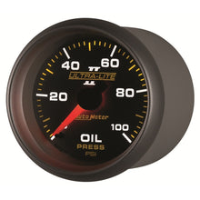 Load image into Gallery viewer, Autometer Ultra-Lite II 52mm 0-100 PSI Mechanical Oil Pressure Gauge
