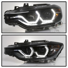 Load image into Gallery viewer, Spyder 12-14 BMW F30 3 Series 4DR Projector Headlights - LED DRL - Blk Smoke PRO-YD-BMWF3012-DRL-BSM
