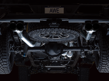 Load image into Gallery viewer, AWE Tuning 22-23 GMC Sierra 1500 AT4X 6.2L 0FG Catback Split Dual (Flat Bumper) - Diamond Black Tips
