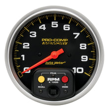Load image into Gallery viewer, Autometer Pro-Comp 5 inch 10K RPM with Peak Memory  In-Dash Tachometer
