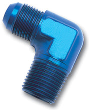 Load image into Gallery viewer, Russell Performance -8 AN to 3/8in NPT 90 Degree Flare to Pipe Adapter (Blue)
