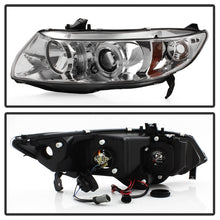 Load image into Gallery viewer, Spyder Honda Civic 06-08 2Dr Projector Headlights LED Halo Chrome High H1 Low H1 PRO-YD-HC06-2D-HL-C
