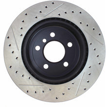 Load image into Gallery viewer, StopTech 2011-2013 BMW 535i / 2012-2016 BMW 640i Slotted &amp; Drilled Rear Left Brake Rotor
