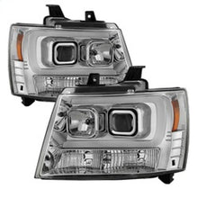 Load image into Gallery viewer, Spyder 07-14 Chevy Suburban/1500/2500/Tahoe V2 Projector Headlights Chrome PRO-YD-CSUB07V2-DRL-C
