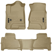 Load image into Gallery viewer, Husky Liners 2015 Chevy/GMC Suburban/Yukon XL WeatherBeater Combo Tan Front &amp; 2nd Seat Floor Liners
