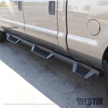 Load image into Gallery viewer, Westin 99-16 Ford F-250/350/450/550 CC (6.75ft Bed) HDX Drop Whl to Whl Nerf Step Bars - Text Blk
