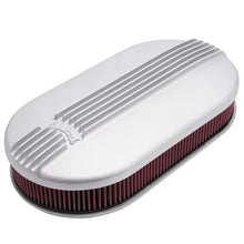 Load image into Gallery viewer, Edelbrock Air Cleaner Classic Series Oval Aluminum 17 5In X 9 35In X 4 45In Dual Carburetor
