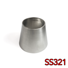 Load image into Gallery viewer, Stainless Bros 2in to 2.5in SS321 Transition Reducer 1.188in Overall Length - 16GA/.065in Wall
