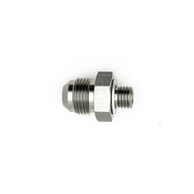 Load image into Gallery viewer, DeatschWerks 8AN Male Flare to M12 X 1.5 Male Metric Adapter (Incl Washer) - Anodized Matte Black
