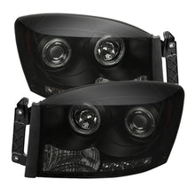 Load image into Gallery viewer, Spyder Dodge Ram 1500 06-08 06-09 Projector Headlights LED Halo LED Blk Smke PRO-YD-DR06-HL-BSM
