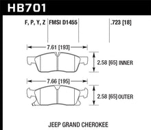 Load image into Gallery viewer, Hawk 11-12 Dodge Durango / 11-12 Jeep Grand Cherokee Perf Ceramic Front Street Brake Pads
