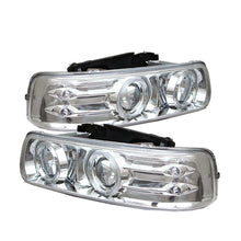 Load image into Gallery viewer, Spyder Chevy Silverado 1500/2500 99-02Projector Headlights LED Halo LED Chrome PRO-YD-CS99-HL-C
