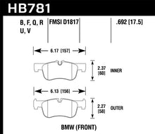Load image into Gallery viewer, Hawk 12-15 BMW 118i DTC-05 Race Front Brake Pads
