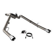 Load image into Gallery viewer, QTP 2019 + Ram 1500 CC/SB 5.7L Screamer 304 SS Cat Back Exhaust Split Rear Exit w/3in Tips
