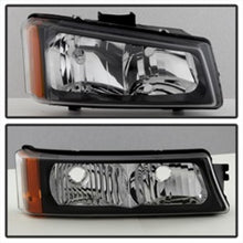 Load image into Gallery viewer, Xtune Chevy Silverado 2500HD 03-06 Crystal Headlights w/ Bumper Lights Black HD-JH-CSIL03-AM-BK-SET
