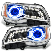 Load image into Gallery viewer, Oracle 11-14 Chrysler 300C NON HID LED Halo Headlights Chrome Housing - Blue
