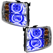 Load image into Gallery viewer, Oracle Lighting 07-13 Chevrolet Silverado Pre-Assembled LED Halo Headlights (Round Style) - Blue
