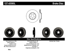 Load image into Gallery viewer, StopTech 06-07 350Z / 05-07 G35 exp Sport/ 06-07 G35X SportStop Slotted &amp; Drilled Front Left Rotor
