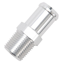 Load image into Gallery viewer, Edelbrock Hose End Straight 1/2In NPT to 3/4In Barb Clear Anodize
