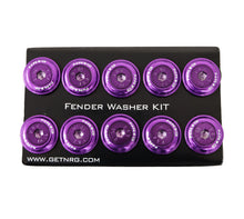 Load image into Gallery viewer, NRG Fender Washer Kit w/Color Matched M6 Bolt Rivets For Plastic (Purple) - Set of 10
