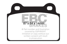 Load image into Gallery viewer, EBC 08-16 Mitsubishi Lancer Evo 10 2.0 Turbo (1 piece rotor) Bluestuff Rear Brake Pads
