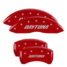 Load image into Gallery viewer, MGP 4 Caliper Covers Engraved Front &amp; Rear MGP Red finish silver ch
