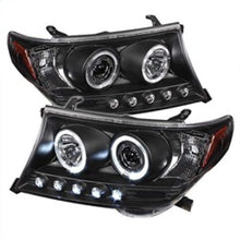 Load image into Gallery viewer, Spyder Toyota Land Cruiser 08-11 Projector Headlights LED Halo LED Blk PRO-YD-TLAND08-HL-BK
