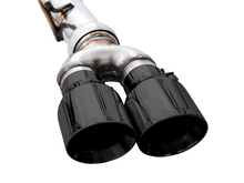 Load image into Gallery viewer, AWE Tuning 22-23 GMC Sierra 1500 AT4X 6.2L 0FG Catback Split Dual (Flat Bumper) - Diamond Black Tips
