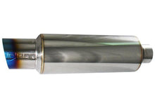 Load image into Gallery viewer, Injen 2 3/8 Universal Muffler w/Titanium burnt rolled Tip and stainless steel resonated inner wall

