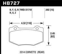 Load image into Gallery viewer, Hawk DTC-80 2015 Chevy Corvette Z06 Rear Race Brake Pads
