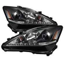 Load image into Gallery viewer, Spyder Lexus IS 250/350 2006-2010 Projector Headlights DRL Black PRO-YD-LIS06-DRL-BK
