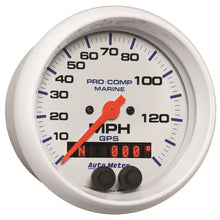 Load image into Gallery viewer, Autometer Gauge GPS Speedometer 3-3/8in 140 MPH Marine White Gauge
