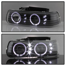 Load image into Gallery viewer, xTune Chevy Silverado 1500/2500 99-02 Bumper Projector Headlights - LED - Black PRO-JH-CSIL99-SET-BK
