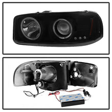 Load image into Gallery viewer, Spyder GMC Sierra 1500/2500 99-06 Projector Headlights CCFL Halo LED Blk Smke PRO-YD-CDE00-CCFL-BSM
