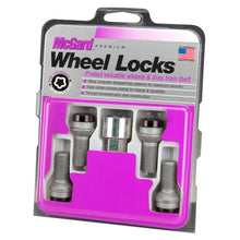 Load image into Gallery viewer, McGard Wheel Lock Bolt Set - 4pk. (Radius Seat) M14X1.5 / 17mm Hex / 26.7mm Shank Length - Black
