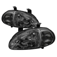 Load image into Gallery viewer, Xtune Honda Del Sol 93-97 1Pc Crystal Headlights Smoke HD-ON-HDEL93-1P-SM
