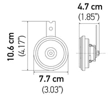 Load image into Gallery viewer, Hella Horn Kit Bx Blk Disc 77Mm 12V Univ
