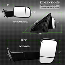 Load image into Gallery viewer, Xtune Dodge Ram 1500 09-12 Power Heated Adjust Mirror Black HoUSing Right MIR-DRAM09S-PWH-R

