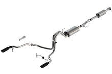 Load image into Gallery viewer, Borla F-150 2021 3.3L CC SB EC STB XL/XLT/Lariat/KR/Plnm/LTD 3/2.25 SRE Cat-Back ATAK Black CHR Tips

