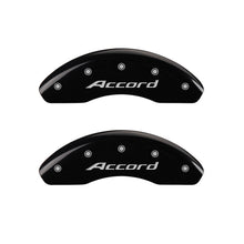 Load image into Gallery viewer, MGP 4 Caliper Covers Engraved Front Accord Engraved Rear Accord Black finish silver ch
