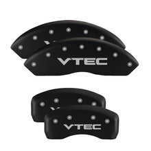 Load image into Gallery viewer, MGP 4 Caliper Covers Engraved Front &amp; Rear MGP Black finish silver ch
